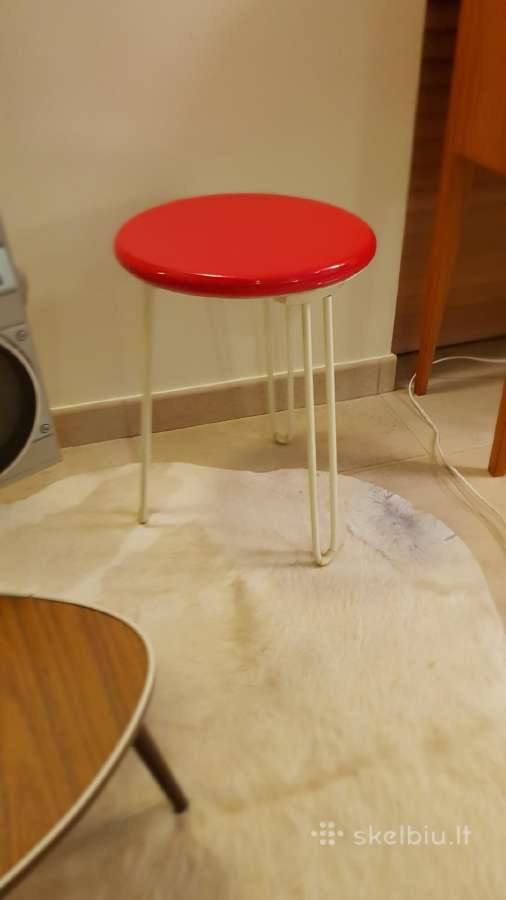 Vintažinis mid century Florence Knoll taburetukas - nuotraukos Nr. 29