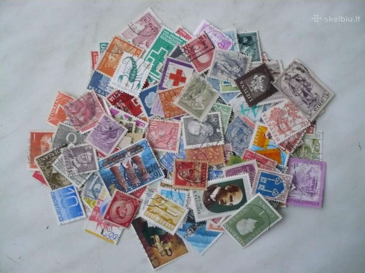 Skirtingu pašto ženklu rinkinys Nr08 , viso 500vnt