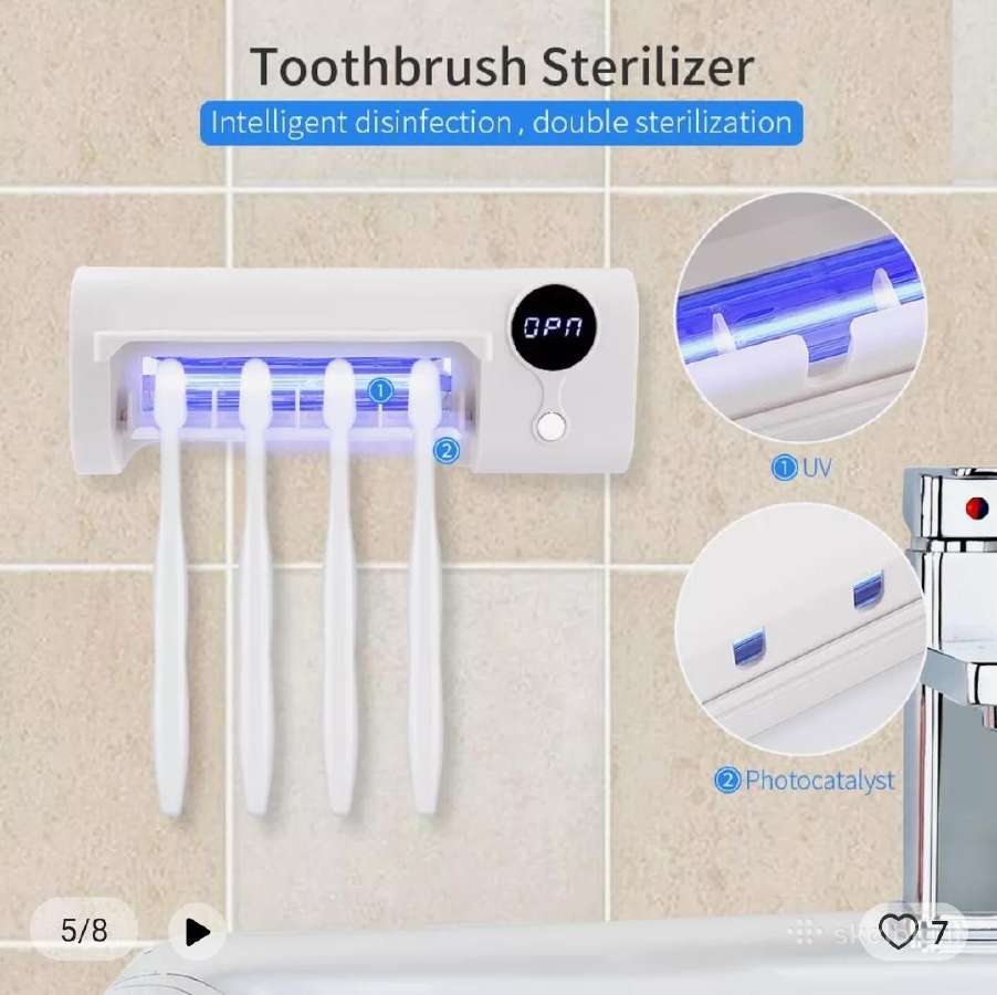 Dantų šepetėlių laikiklis su sterilizatoriumi - nuotraukos Nr. 4