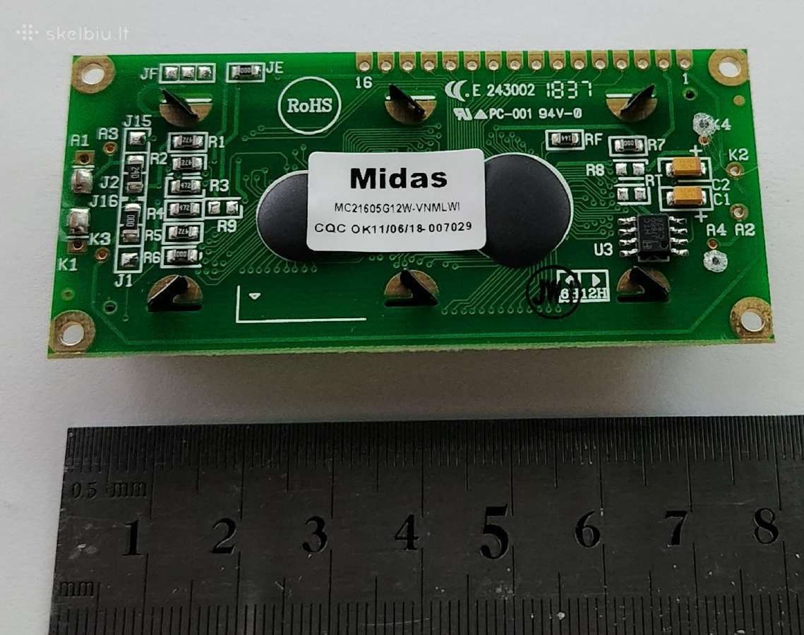 Ekranas 2x16 LCD - nuotraukos Nr. 2