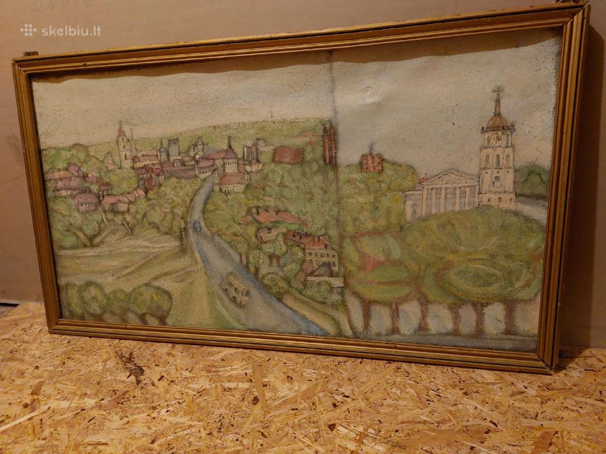 Paveikslas su Vilniaus senamiesčiu