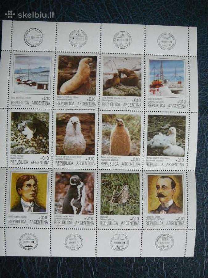 Gyvunai Antarktida Argentina 1986 arg1798