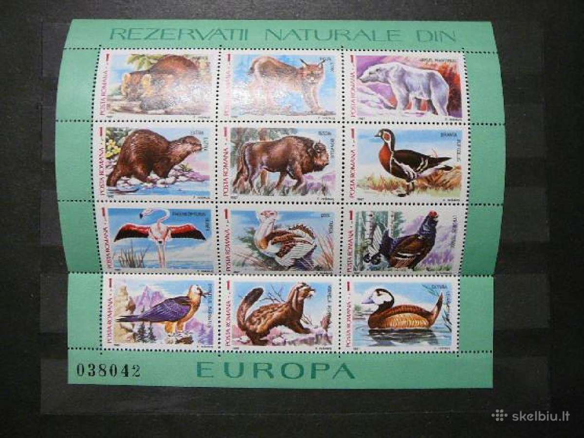 Zverys Pauksciai Europa Rumunija 1987 rm4384