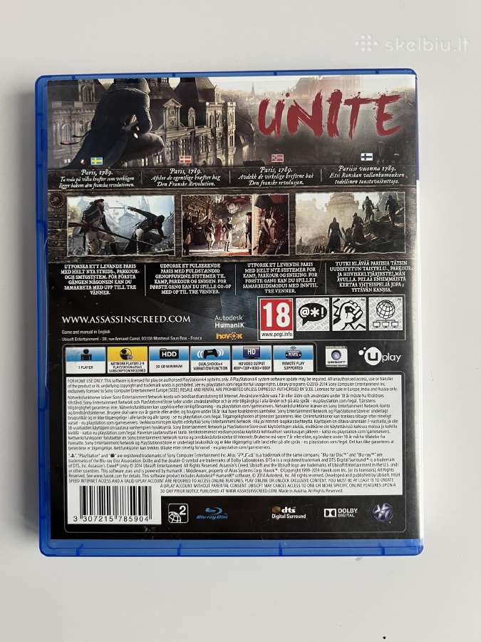 Ps4 zaidimas Assassins Creed Unity - nuotraukos Nr. 3