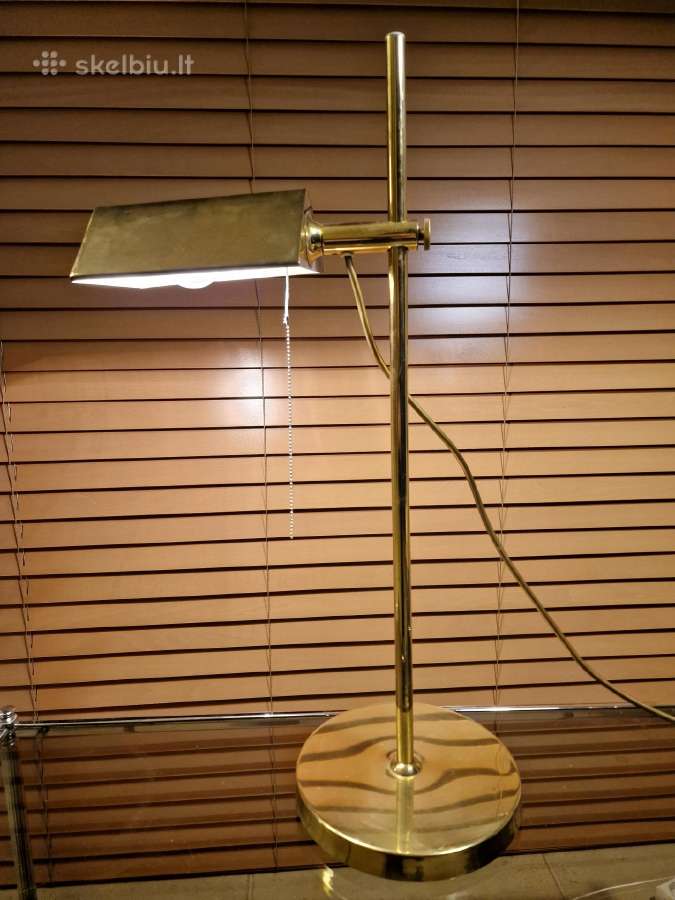 Vintažinė mid century žalvarinė stalinė lempa - nuotraukos Nr. 7