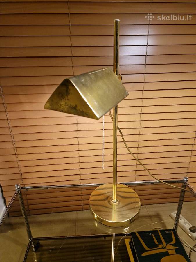 Vintažinė mid century žalvarinė stalinė lempa