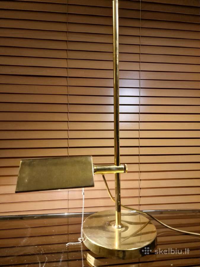 Vintažinė mid century žalvarinė stalinė lempa - nuotraukos Nr. 10