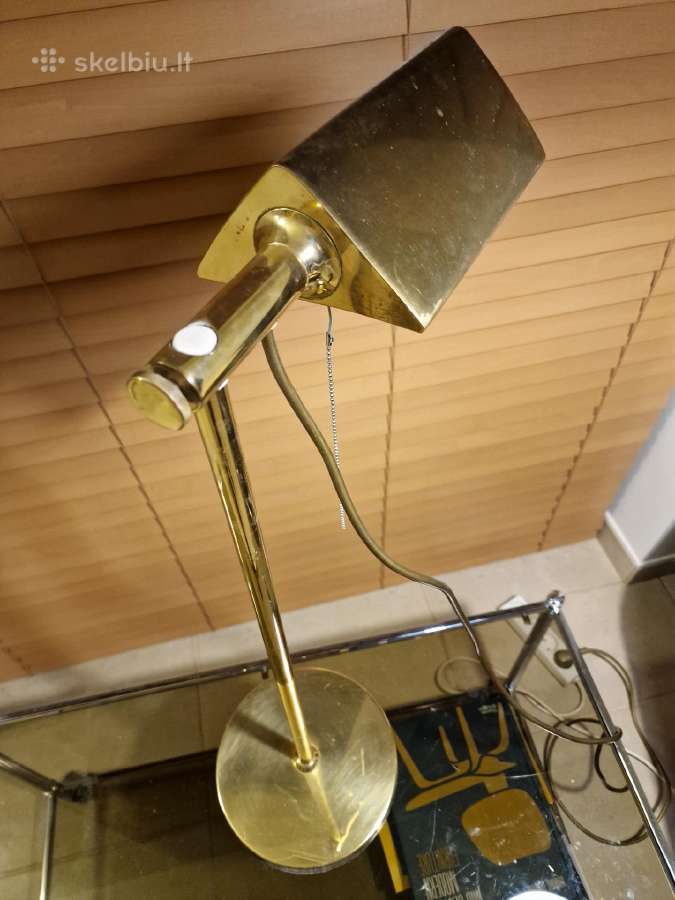 Vintažinė mid century žalvarinė stalinė lempa - nuotraukos Nr. 14