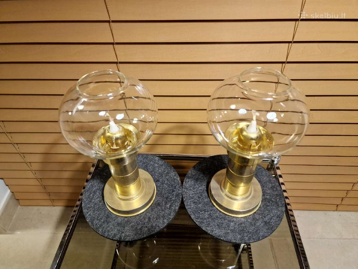 Vintažinės mid century Space Age žalvario žvakidės - nuotraukos Nr. 6