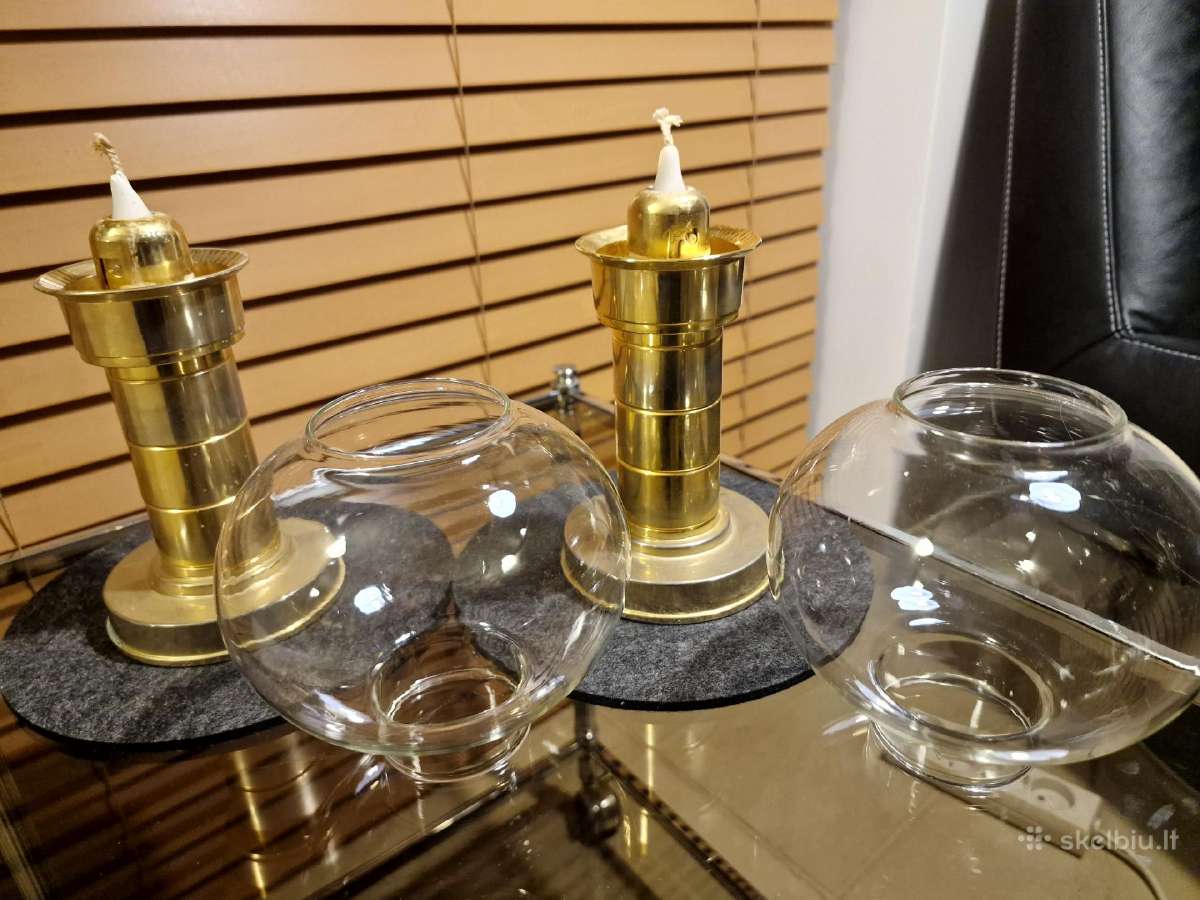 Vintažinės mid century Space Age žalvario žvakidės - nuotraukos Nr. 9