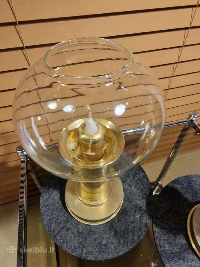 Vintažinės mid century Space Age žalvario žvakidės - nuotraukos Nr. 13