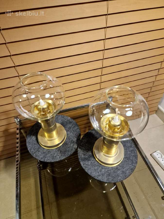 Vintažinės mid century Space Age žalvario žvakidės - nuotraukos Nr. 14
