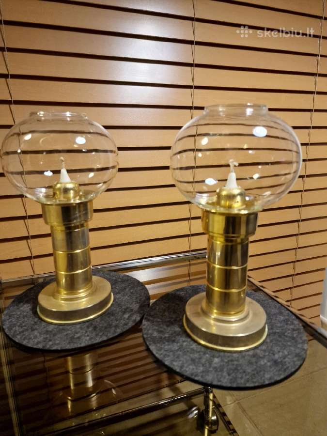 Vintažinės mid century Space Age žalvario žvakidės - nuotraukos Nr. 16