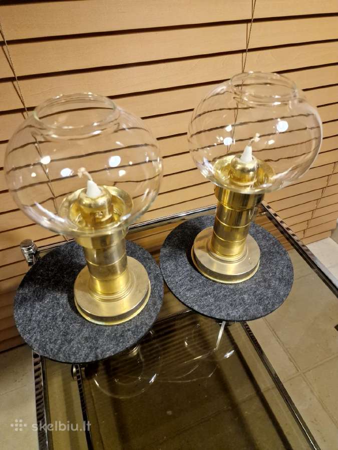 Vintažinės mid century Space Age žalvario žvakidės - nuotraukos Nr. 17