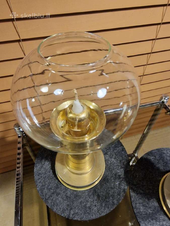 Vintažinės mid century Space Age žalvario žvakidės - nuotraukos Nr. 21