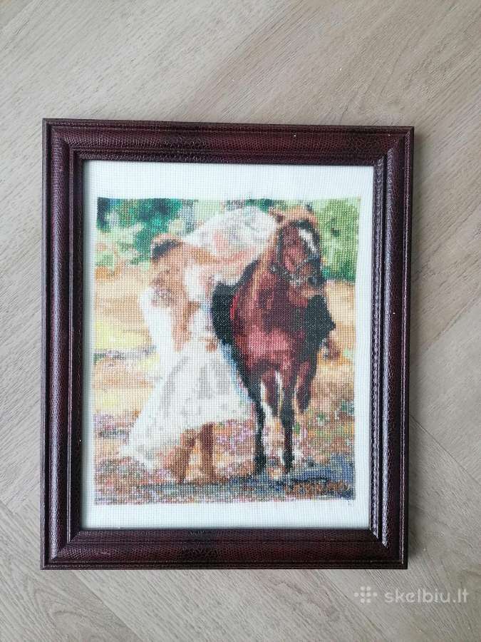 Siuvinėtas paveiksliukas Vestuvės 29x24 cm
