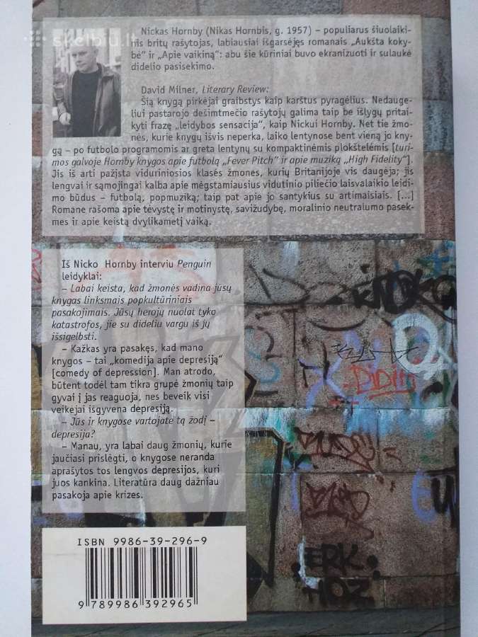 Nick Hornby. Apie vaikiną (romanas) - nuotraukos Nr. 2