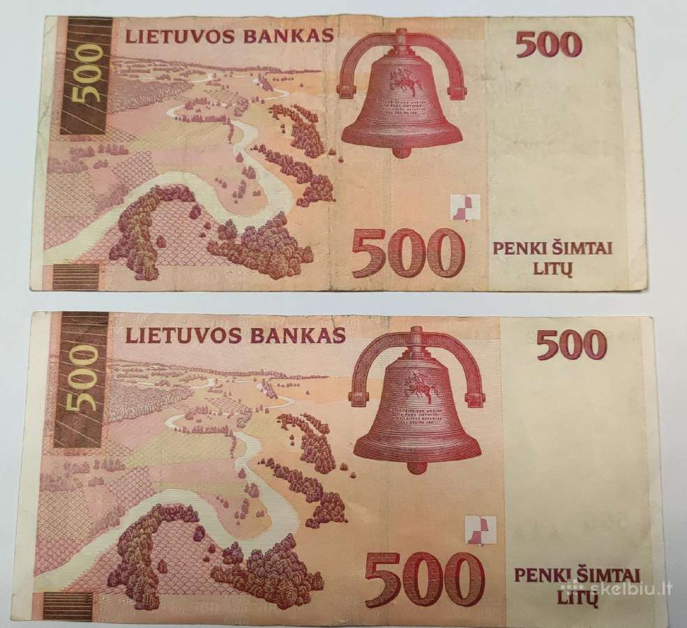 Parduodu 500lt banknotus iš apyvartos - nuotraukos Nr. 4