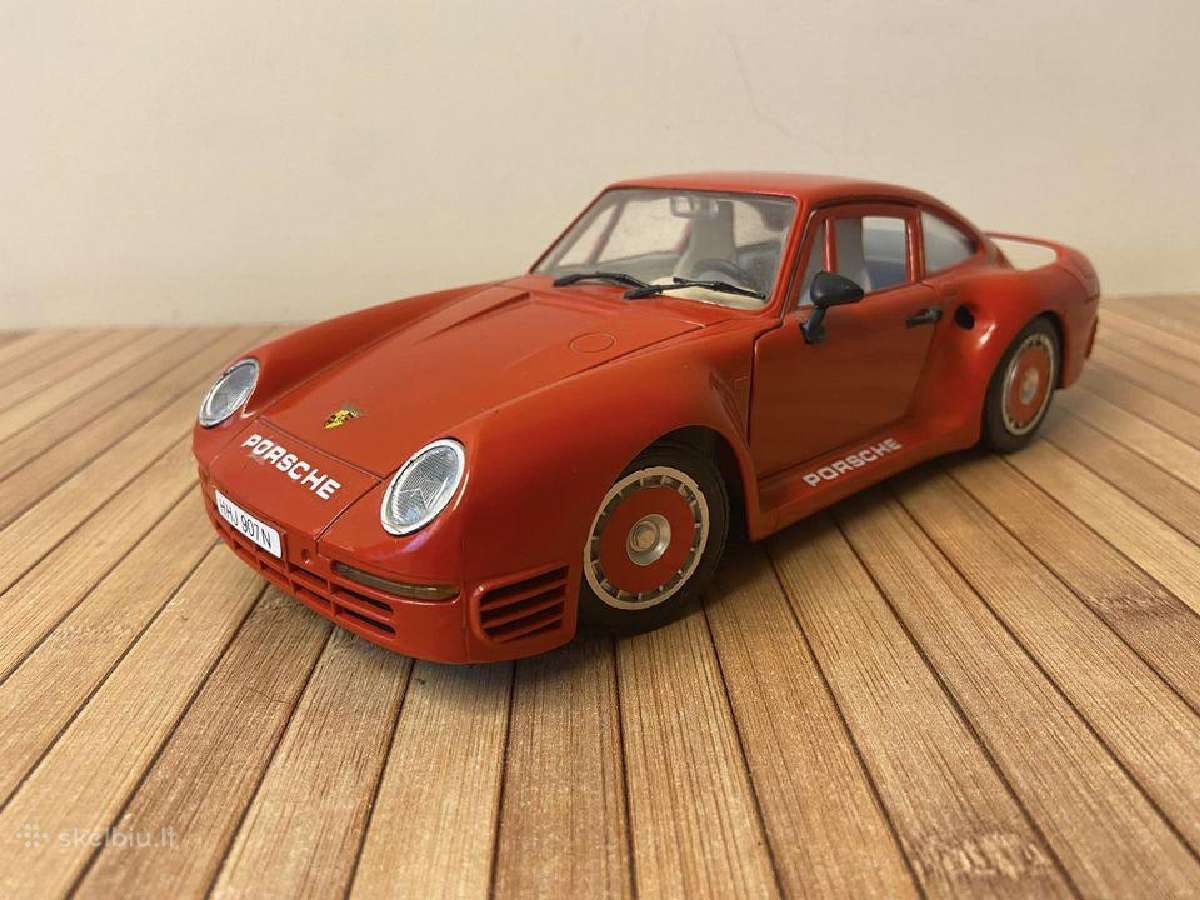 Porsche 959 1:18 metalinis atsidaro dalys diecast