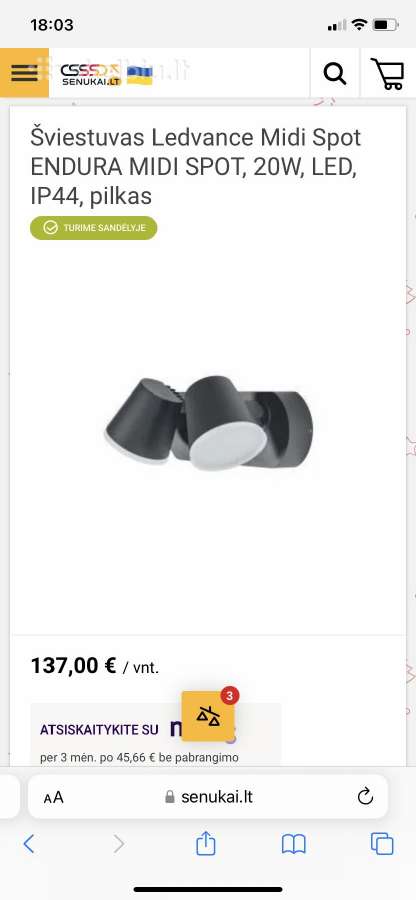 Osram kokybiskas lauko sviestuvas