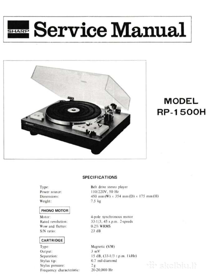 Sharp Rp 1500h - nuotraukos Nr. 11