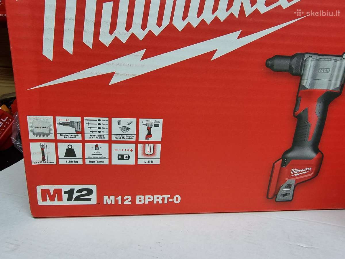 Akumuliatorinis kniediklis Milwaukee M12bprt-0 12 - nuotraukos Nr. 2