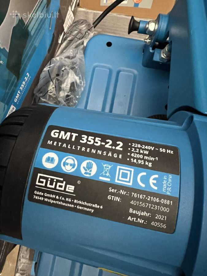 Diskinės metalo Güde Gmt 355-2.2 - nuotraukos Nr. 9