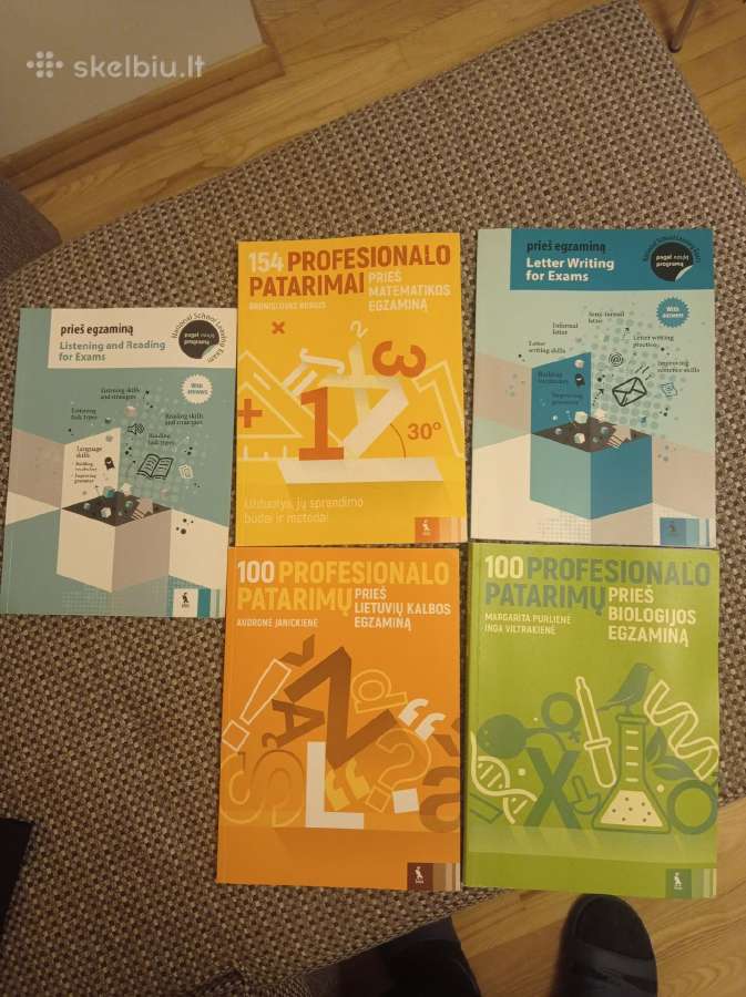 Vadovėliai prieš egzaminą (biologija, lietuvių, ma