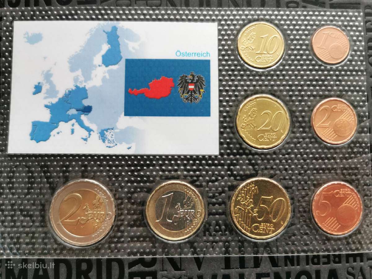 Austrija 2005-2008m Euro monetu rink. Unc - nuotraukos Nr. 2