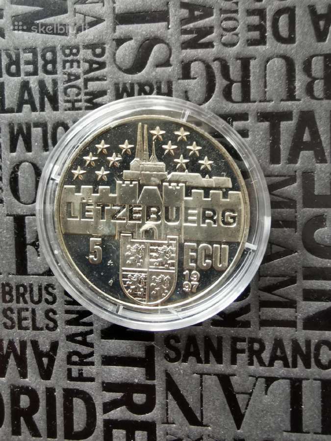 Liuksemburgas 1997m 5 Ecu Unc - nuotraukos Nr. 2