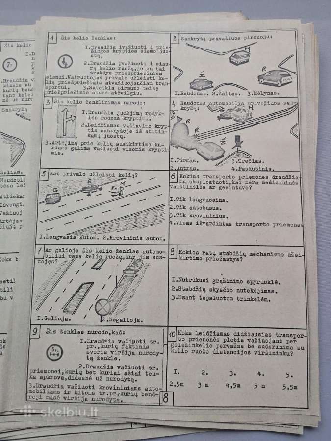 Seni vairavimo teisių egzaminavimo bilietai - nuotraukos Nr. 3