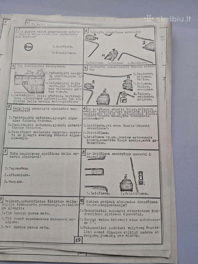 Seni vairavimo teisių egzaminavimo bilietai - nuotraukos Nr. 4