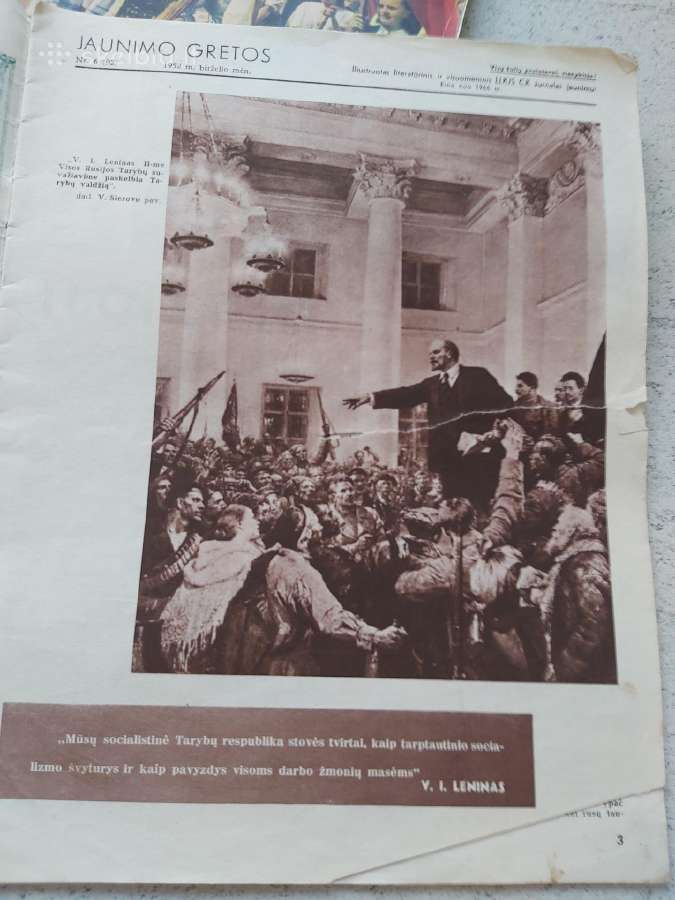 Seni žurnalai,jaunimo gretos " 1952 metų - nuotraukos Nr. 7