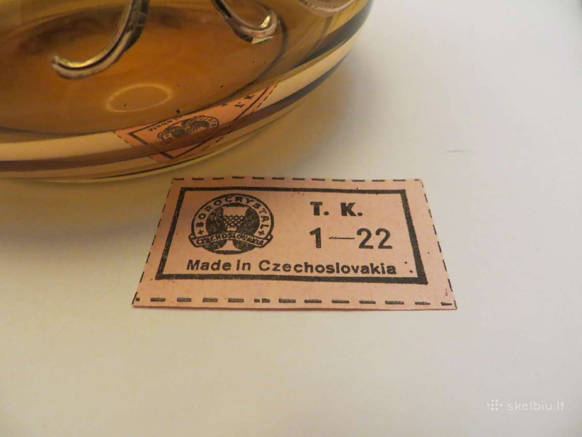 Vaza krepšelis saldaininė ~21 cm. Bohemia nauja - nuotraukos Nr. 11