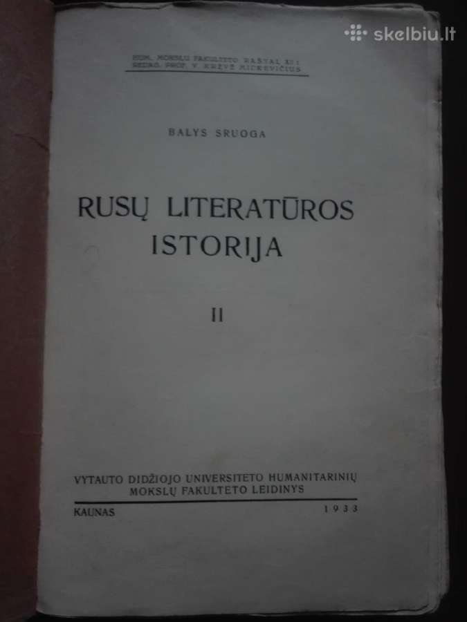 166. Rusų Literatūros Istorija Sruoga B. - nuotraukos Nr. 2