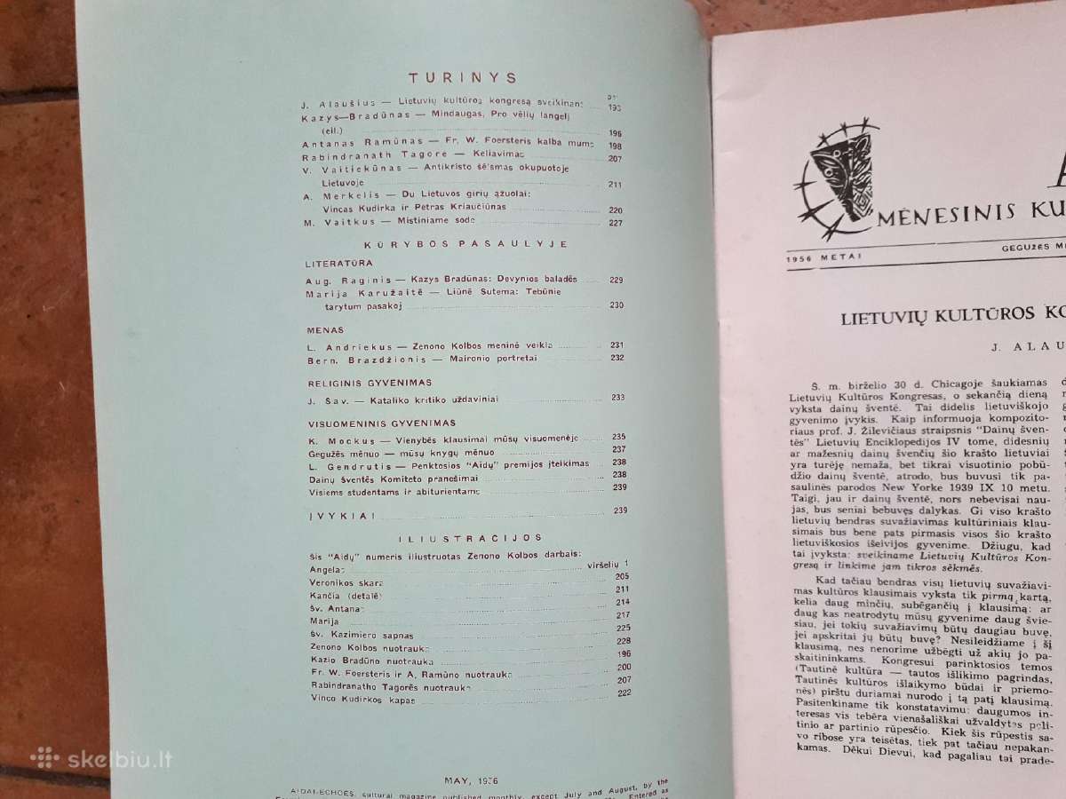 Literatūros ir meno žurnalas "Aidai" JAV 1956m. - nuotraukos Nr. 25