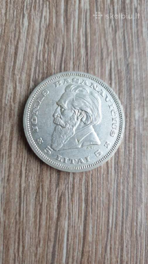 1936 metų 5 litai Basanavičius