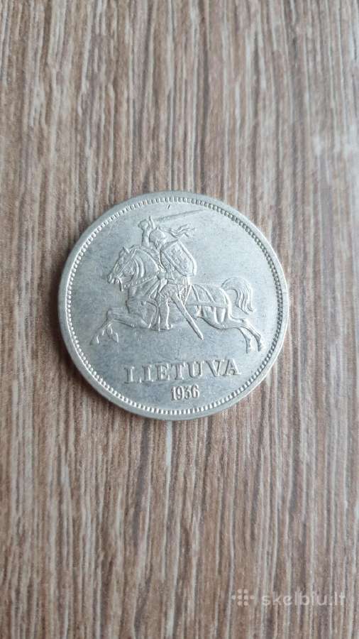 1936 metų 5 litai Basanavičius - nuotraukos Nr. 2