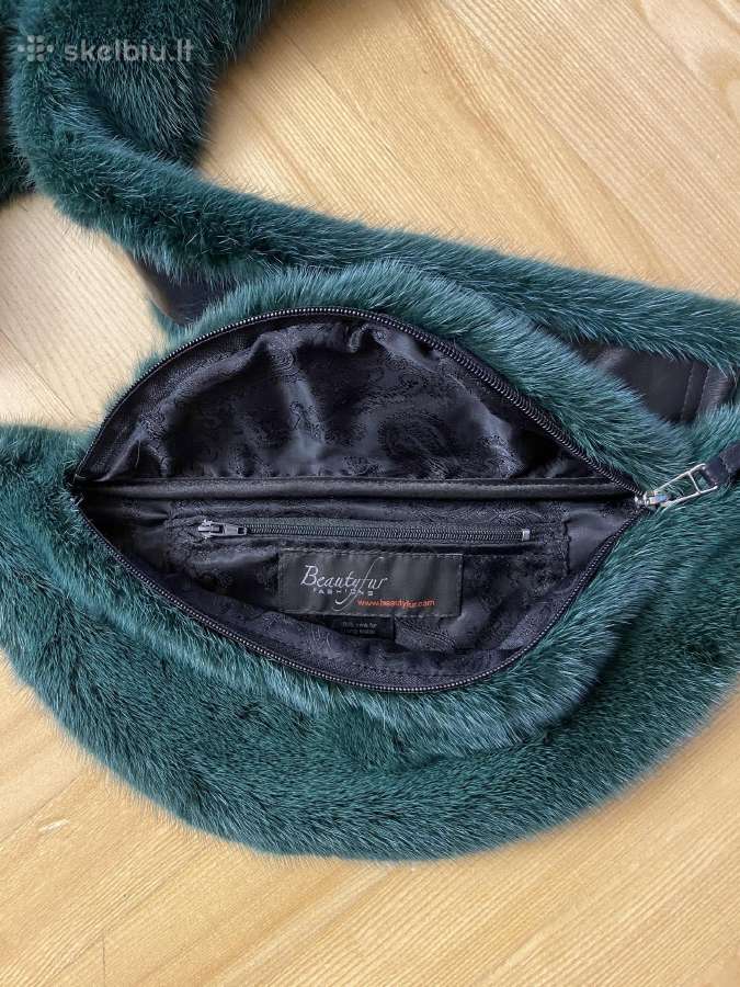 Audinės kailio Bumbag su rankena Beautyfur Fashion - nuotraukos Nr. 6