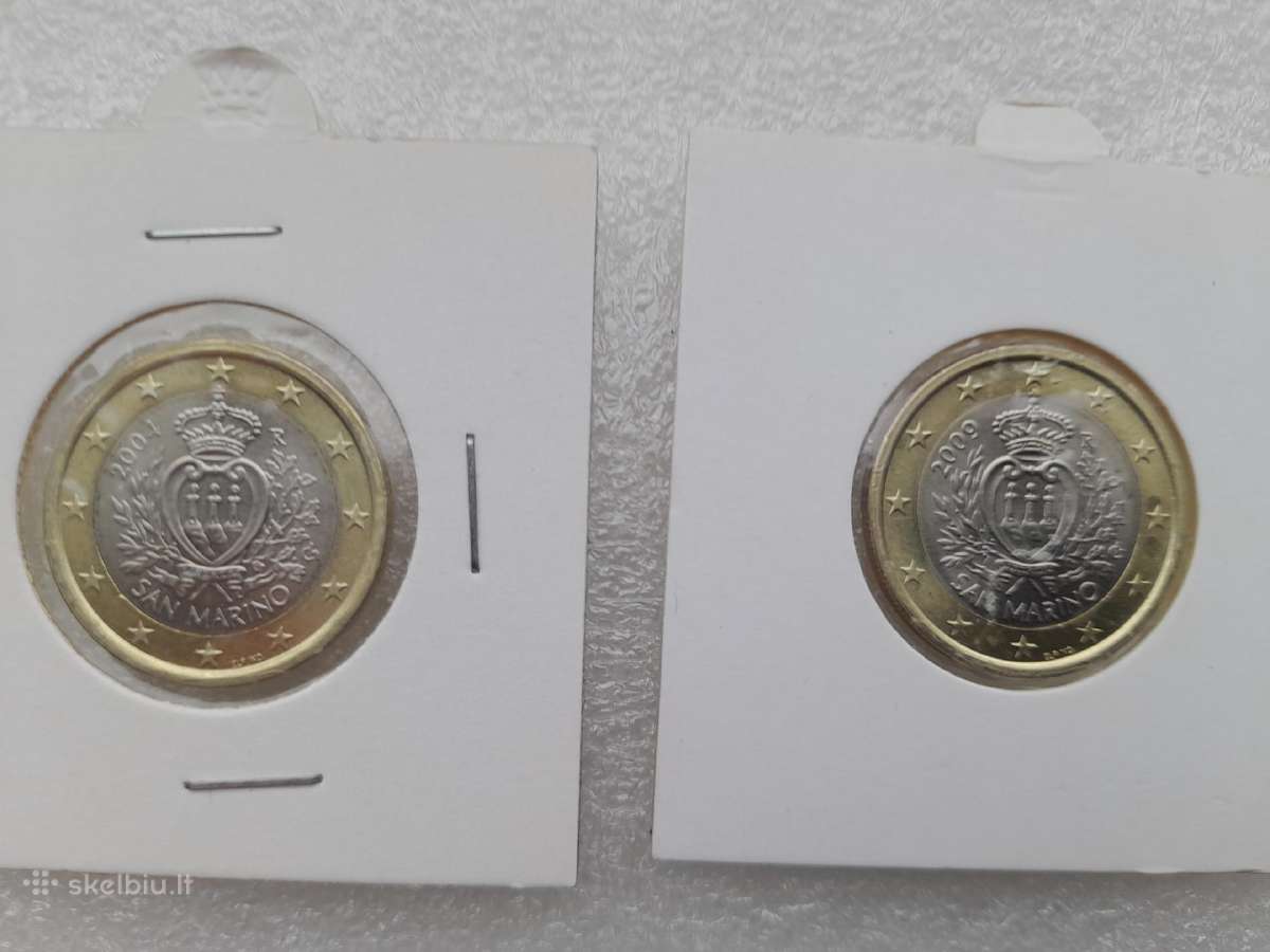 San Marino 1€ monetos 2vnt.7€