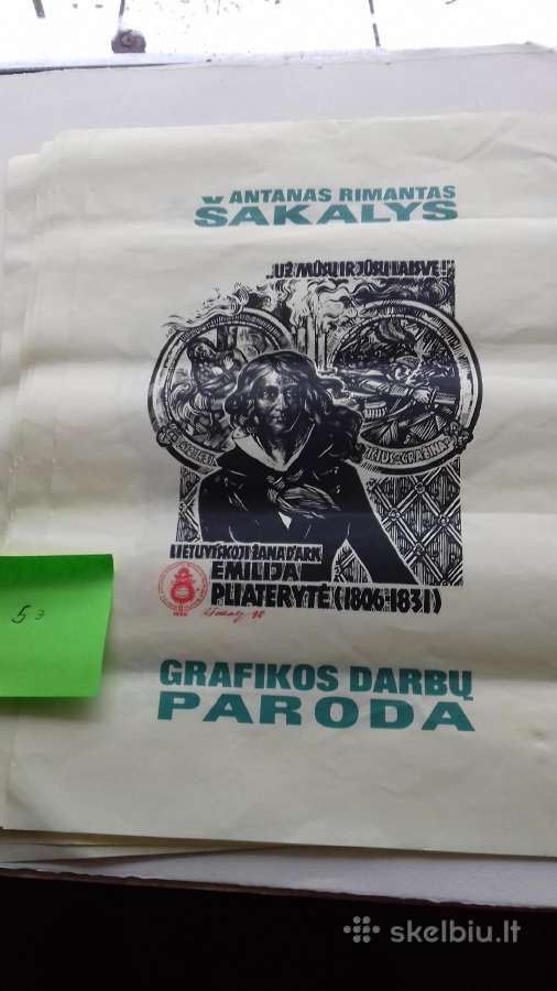 Plakatas.paroda ,Sakalis 1998m.