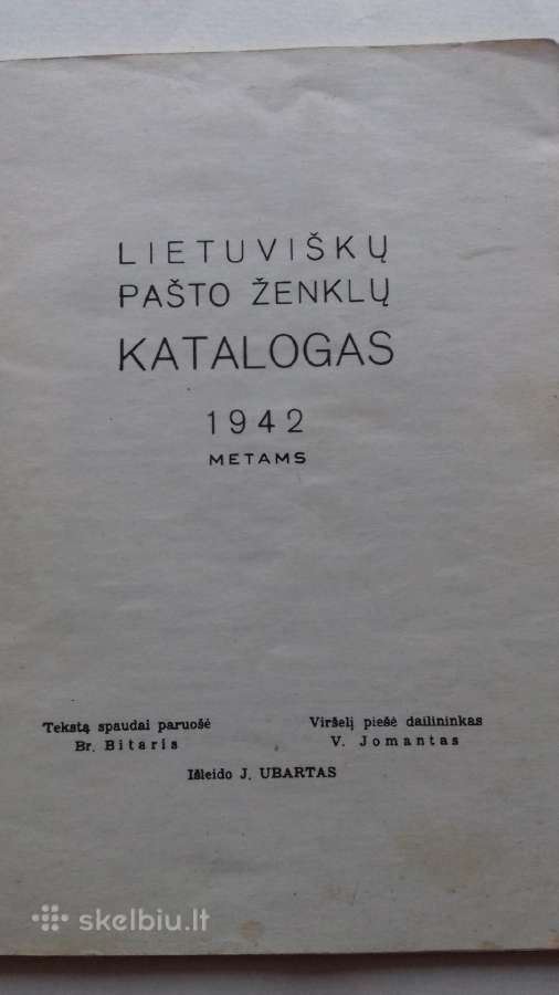 Katalogas.lietuvisku pasto zenklu.1942m.