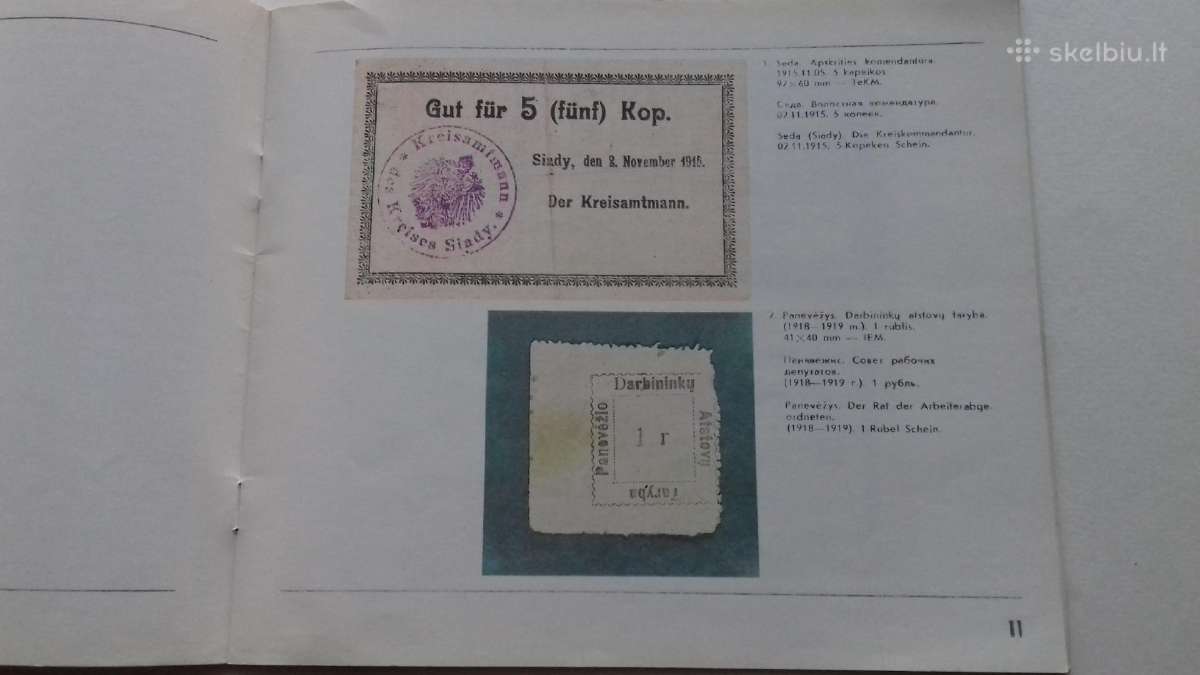 Pinigai Lietuvoj.1915-1941m. - nuotraukos Nr. 3