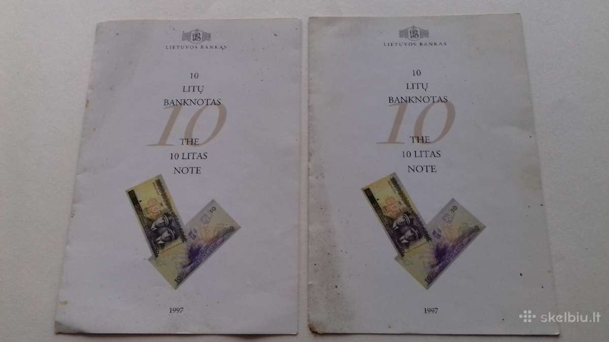 Buklietas.10 litu banknotas.