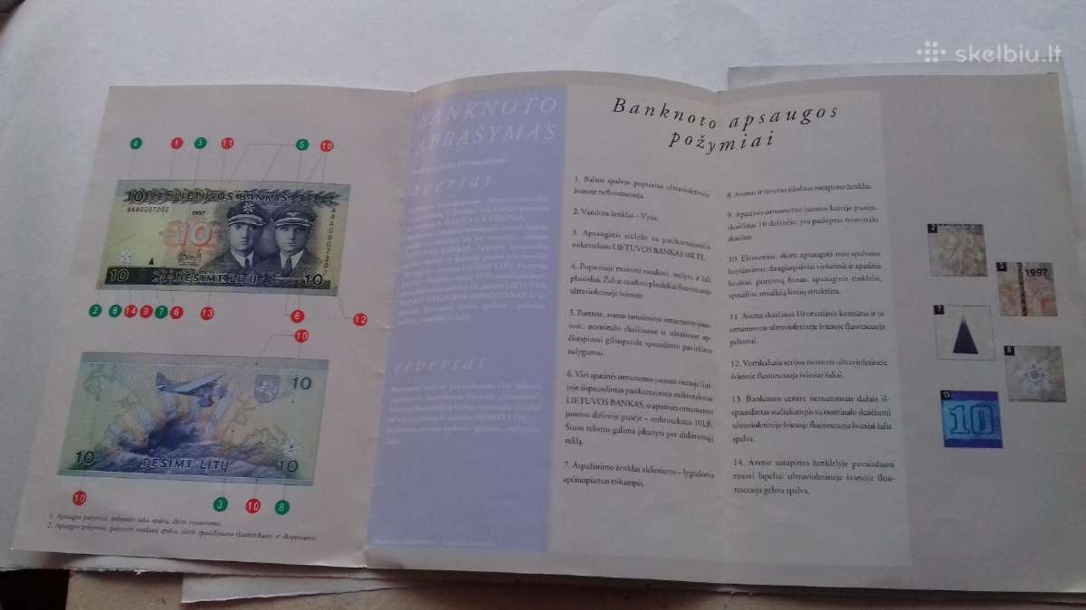 Buklietas.10 litu banknotas. - nuotraukos Nr. 2