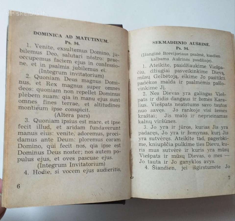 Brevijorius psalmynas lotynų lietuvių k. (1939) - nuotraukos Nr. 3