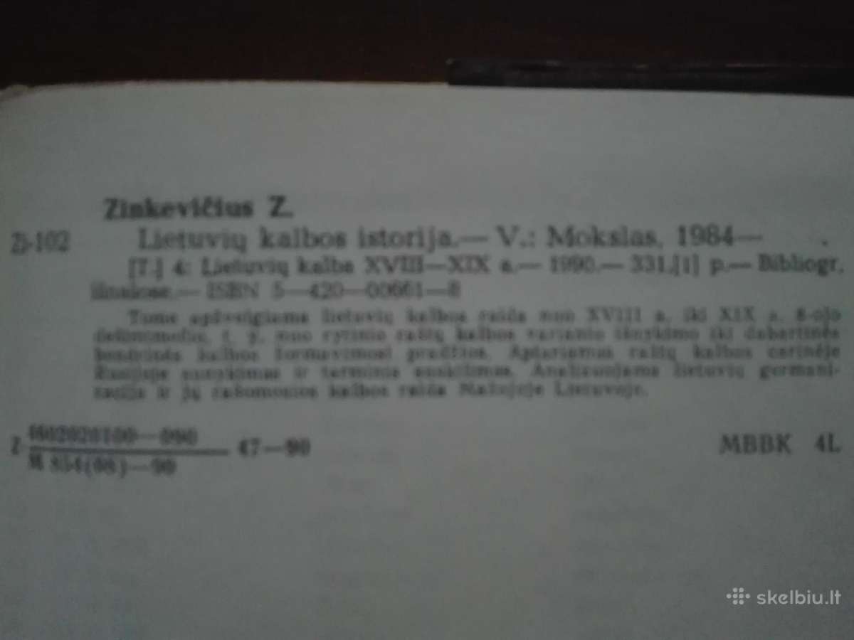 132. Lietuvių Kalbos Istorija Zinkevičius Z. - nuotraukos Nr. 3