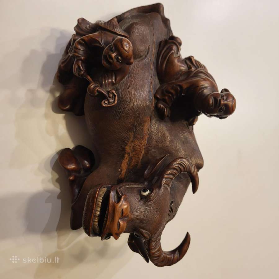 Didele ispodinga antikvarine medine figurele - nuotraukos Nr. 26