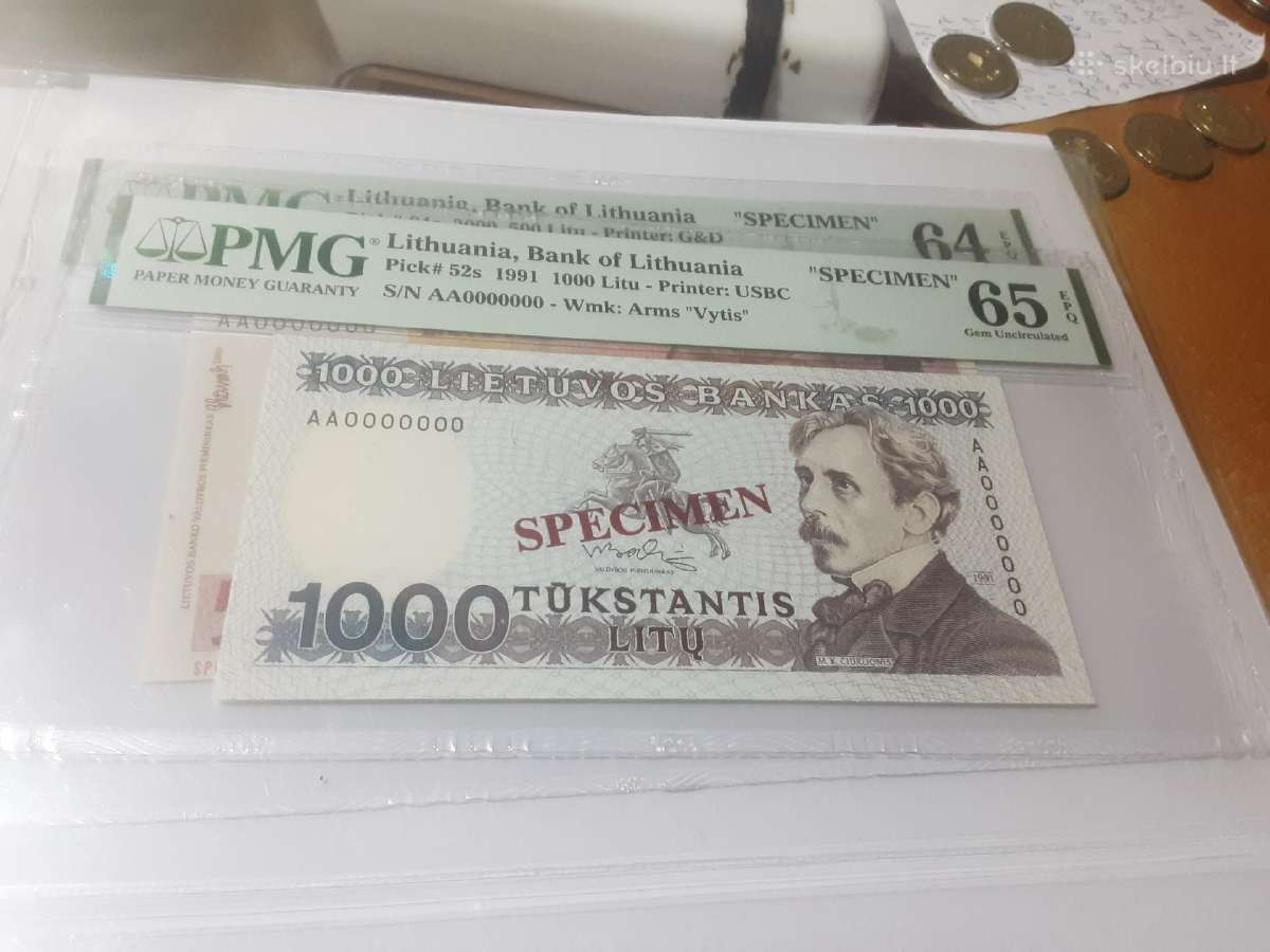 Parduodu litus Pavyzdys 1991-2007 m.