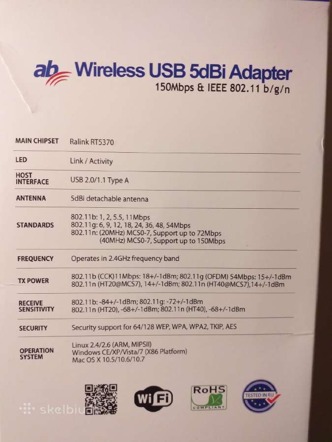 Usb Wi fi adapteris (naujas) - nuotraukos Nr. 3
